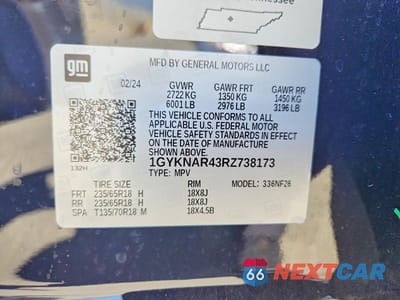 Zdjęcie 13 z 13 samochodu: 2024 CADILLAC XT5 LUXURY VIN:1GYKNAR43RZ738173 - miniatura