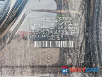 Zdjęcie 12 z 12 samochodu: 2022 HYUNDAI ACCENT LIMITED VIN:3KPC34A68NE188263 - miniatura