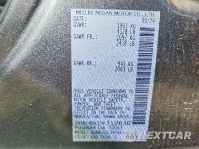 Zdjęcie 13 z 13 samochodu: 2025 NISSAN ALTIMA SV VIN:1N4BL4DV3SN319630 - miniatura