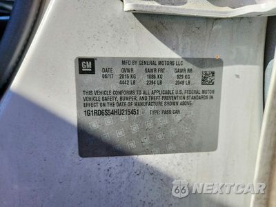 Zdjęcie 12 z 12 samochodu: 2017 CHEVROLET VOLT PREMIER VIN:1G1RD6S54HU215451 - miniatura