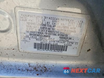 Zdjęcie 12 z 12 samochodu: 2013 NISSAN VERSA 1.6 S VIN:3N1CN7APXDL865833 - miniatura
