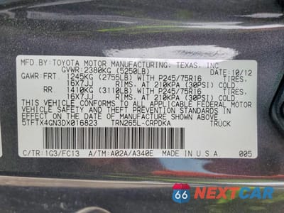 Zdjęcie 12 z 12 samochodu: 2013 TOYOTA TACOMA PRERUNNER ACCESS CAB VIN:5TFTX4GN3DX016823 - miniatura