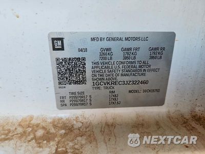 Zdjęcie 12 z 12 samochodu: 2018 CHEVROLET SILVERADO K1500 LT VIN:1GCVKREC3JZ322460 - miniatura