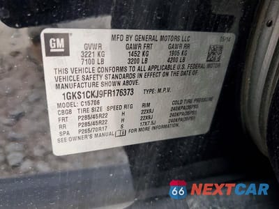 Zdjęcie 13 z 13 samochodu: 2015 GMC YUKON DENALI VIN:1GKS1CKJ9FR176373 - miniatura