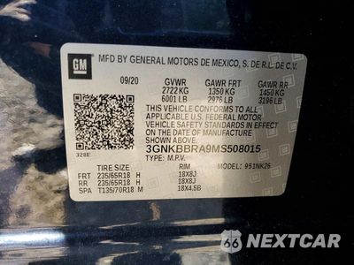 Zdjęcie 13 z 13 samochodu: 2021 CHEVROLET BLAZER 1LT VIN:3GNKBBRA9MS508015 - miniatura