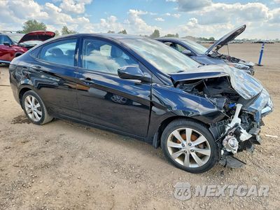 Czwarte zdjęcie samochodu z boku: 2014 HYUNDAI ACCENT GLS VIN:KMHCU4AE4EU603161 - miniatura