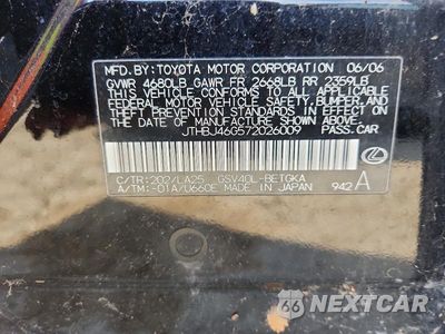 Zdjęcie 12 z 12 samochodu: 2007 LEXUS ES 350 VIN:JTHBJ46G572026009 - miniatura