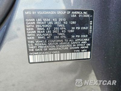 Zdjęcie 13 z 13 samochodu: 2025 VOLKSWAGEN ATLAS CROSS SPORT SE VIN:1V2WE2CA3SC210653 - miniatura