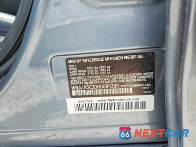 Zdjęcie 12 z 12 samochodu: 2017 BMW 530 I VIN:WBAJA5C30HG894389 - miniatura
