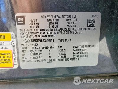 Zdjęcie 14 z 14 samochodu: 2015 GMC ACADIA SLT-1 VIN:1GKKRRKD9FJ369014 - miniatura