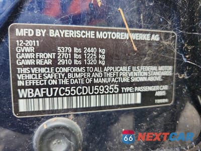 Zdjęcie 12 z 12 samochodu: 2012 BMW 535 XI VIN:WBAFU7C55CDU59355 - miniatura