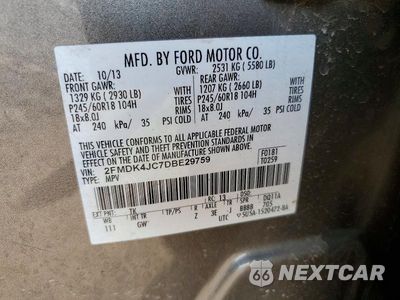 Zdjęcie 13 z 13 samochodu: 2013 FORD EDGE SEL VIN:2FMDK4JC7DBE29759 - miniatura