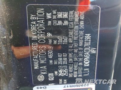 Zdjęcie 12 z 12 samochodu: 2020 KIA SPORTAGE LX VIN:KNDPM3AC0L7811984 - miniatura