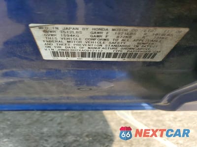 Zdjęcie 12 z 12 samochodu: 2010 HONDA FIT VIN:JHMGE8H2XAC012112 - miniatura