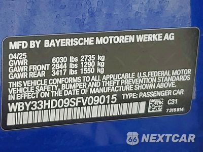 Zdjęcie 12 z 12 samochodu: 2025 BMW I4 M50 VIN:WBY33HD09SFV09015 - miniatura