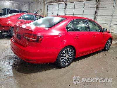 Trzecie zdjęcie samochodu z tyłu: 2016 VOLKSWAGEN JETTA SPORT VIN:3VWD17AJ3GM388070 - miniatura