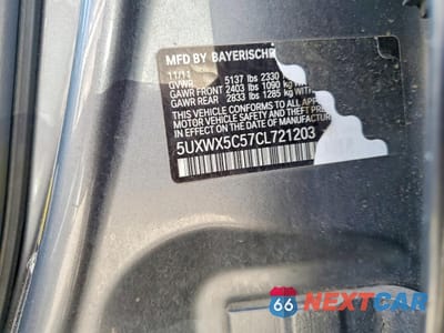 Zdjęcie 12 z 12 samochodu: 2012 BMW X3 XDRIVE28I VIN:5UXWX5C57CL721203 - miniatura