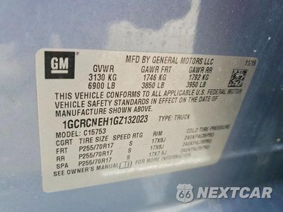 Zdjęcie 13 z 13 samochodu: 2016 CHEVROLET SILVERADO C1500 VIN:1GCRCNEH1GZ132023 - miniatura
