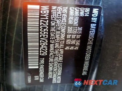 Zdjęcie 12 z 12 samochodu: 2014 BMW I3 BEV VIN:WBY1Z2C55EV284229 - miniatura