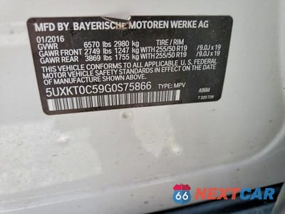 Zdjęcie 14 z 14 samochodu: 2016 BMW X5 XDR40E VIN:5UXKT0C59G0S75866 - miniatura