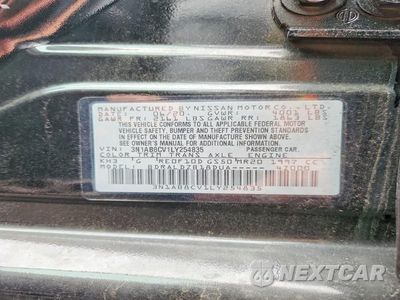 Zdjęcie 13 z 13 samochodu: 2020 NISSAN SENTRA SV VIN:3N1AB8CV1LY254835 - miniatura