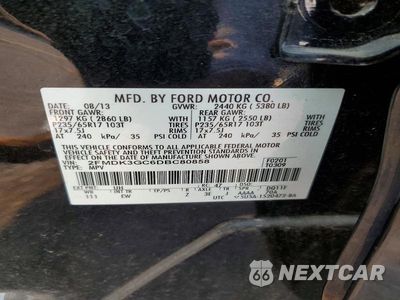 Zdjęcie 13 z 13 samochodu: 2013 FORD EDGE SE VIN:2FMDK3GC6DBC80858 - miniatura