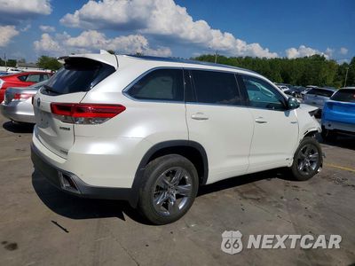 Trzecie zdjęcie samochodu z tyłu: 2019 TOYOTA HIGHLANDER HYBRID LIMITED PLATINUM VIN:5TDDGRFH3KS071241 - miniatura