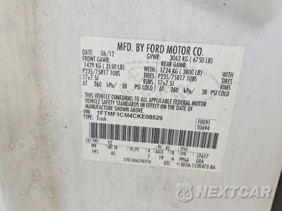 Zdjęcie 12 z 12 samochodu: 2012 FORD F150 VIN:1FTMF1CM4CKE08529 - miniatura