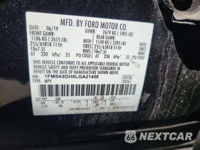 Zdjęcie 13 z 13 samochodu: 2020 FORD EXPLORER XLT VIN:1FMSK8DH6LGA21458 - miniatura
