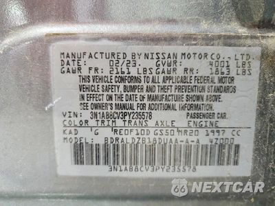 Zdjęcie 12 z 12 samochodu: 2023 NISSAN SENTRA SV VIN:3N1AB8CV3PY235578 - miniatura