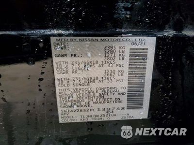 Zdjęcie 13 z 13 samochodu: 2023 NISSAN MURANO SV VIN:5N1AZ2BS2PC139748 - miniatura