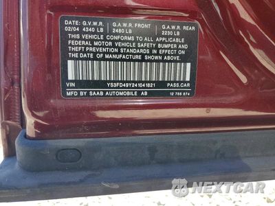 Zdjęcie 12 z 12 samochodu: 2004 SAAB 9-3 ARC VIN:YS3FD49Y241041821 - miniatura