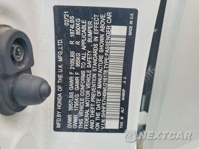 Zdjęcie 12 z 12 samochodu: 2021 HONDA CIVIC SPORT VIN:SHHFK7H49MU216178 - miniatura