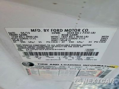 Zdjęcie 12 z 12 samochodu: 2013 FORD F150 SUPERCREW VIN:1FTFW1EF2DKE91063 - miniatura