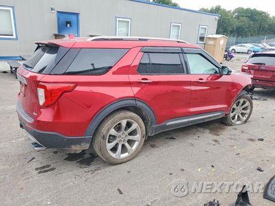 Trzecie zdjęcie samochodu z tyłu: 2020 FORD EXPLORER PLATINUM VIN:1FM5K8HC8LGA33168 - miniatura