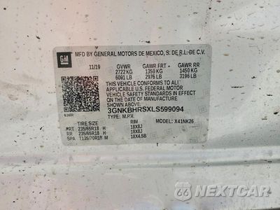 Zdjęcie 13 z 13 samochodu: 2020 CHEVROLET BLAZER 2LT VIN:3GNKBHRSXLS599094 - miniatura