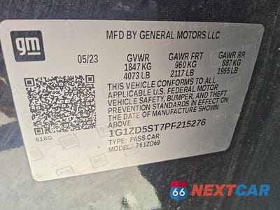 Zdjęcie 12 z 12 samochodu: 2023 CHEVROLET MALIBU LT VIN:1G1ZD5ST7PF215276 - miniatura