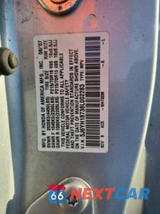 Zdjęcie 12 z 12 samochodu: 2008 HONDA ELEMENT EX VIN:5J6YH18738L002283 - miniatura