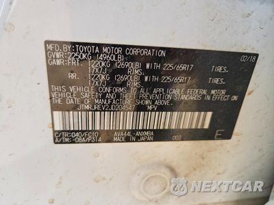 Zdjęcie 12 z 12 samochodu: 2018 TOYOTA RAV4 HYBRID XLE VIN:JTMRJREV2JD204547 - miniatura