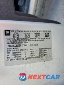 Zdjęcie 12 z 12 samochodu: 2012 CHEVROLET SILVERADO K1500 LT VIN:3GCPKSE70CG270341 - miniatura