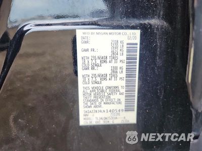 Zdjęcie 14 z 14 samochodu: 2020 NISSAN MURANO SV VIN:5N1AZ2BJ4LN140549 - miniatura