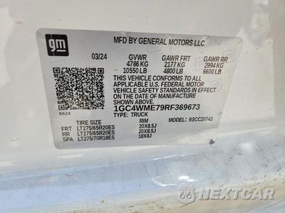 Zdjęcie 12 z 12 samochodu: 2024 CHEVROLET SILVERADO C2500 CUSTOM VIN:1GC4WME79RF369673 - miniatura