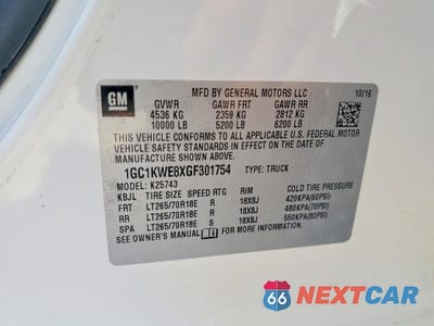 Zdjęcie 12 z 12 samochodu: 2016 CHEVROLET SILVERADO K2500 HEAVY DUTY LTZ VIN:1GC1KWE8XGF301754 - miniatura