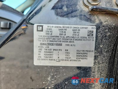 Zdjęcie 12 z 12 samochodu: 2016 CHEVROLET EQUINOX LT VIN:2GNALCEK3G1185898 - miniatura