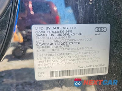 Zdjęcie 13 z 13 samochodu: 2015 AUDI Q5 PREMIUM PLUS VIN:WA1LFAFP0FA078846 - miniatura