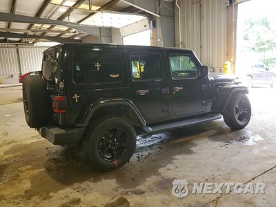 Trzecie zdjęcie samochodu z tyłu: 2021 JEEP WRANGLER UNLIMITED SAHARA VIN:1C4HJXEN0MW671362 - miniatura