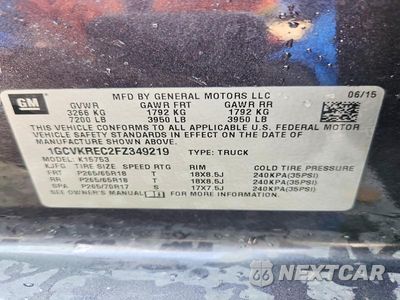 Zdjęcie 12 z 12 samochodu: 2015 CHEVROLET SILVERADO K1500 LT VIN:1GCVKREC2FZ349219 - miniatura