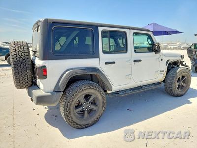 Trzecie zdjęcie samochodu z tyłu: 2021 JEEP WRANGLER UNLIMITED SPORT VIN:1C4HJXDN2MW576383 - miniatura