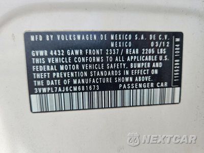 Zdjęcie 12 z 12 samochodu: 2012 VOLKSWAGEN JETTA TDI VIN:3VWPL7AJ6CM681673 - miniatura