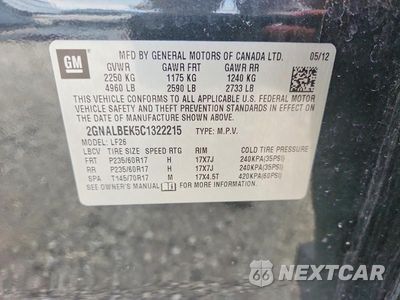 Zdjęcie 13 z 13 samochodu: 2012 CHEVROLET EQUINOX LS VIN:2GNALBEK5C1322215 - miniatura